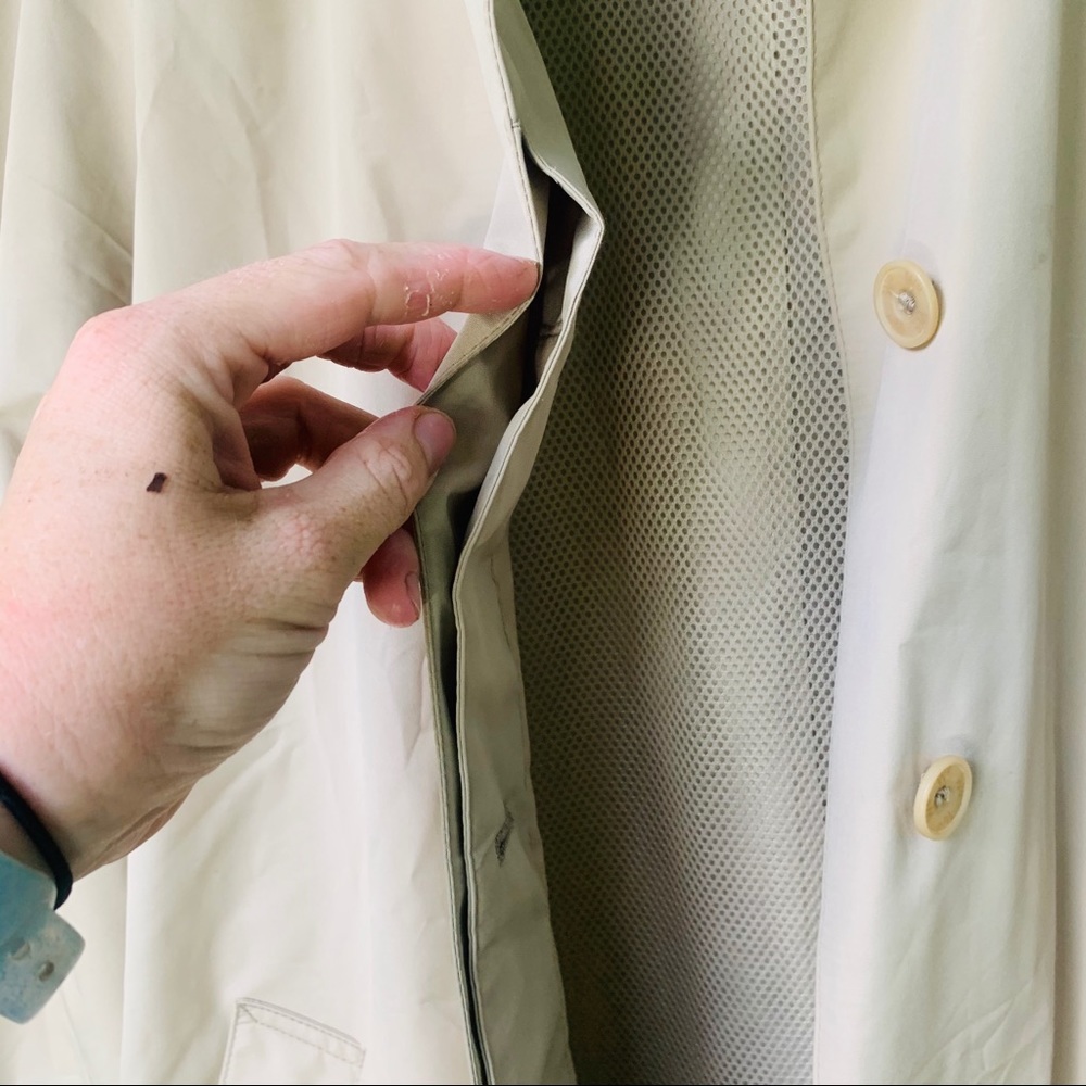 vtg retro London beige tan water proof trench coat - Picture 6 of 7